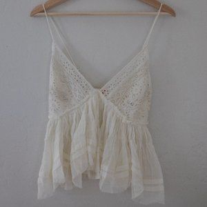 Free People tank top white boho style